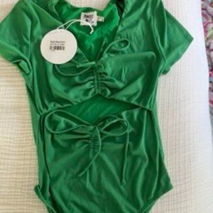 Green Short Sleeve Princess Polly Bodysuit